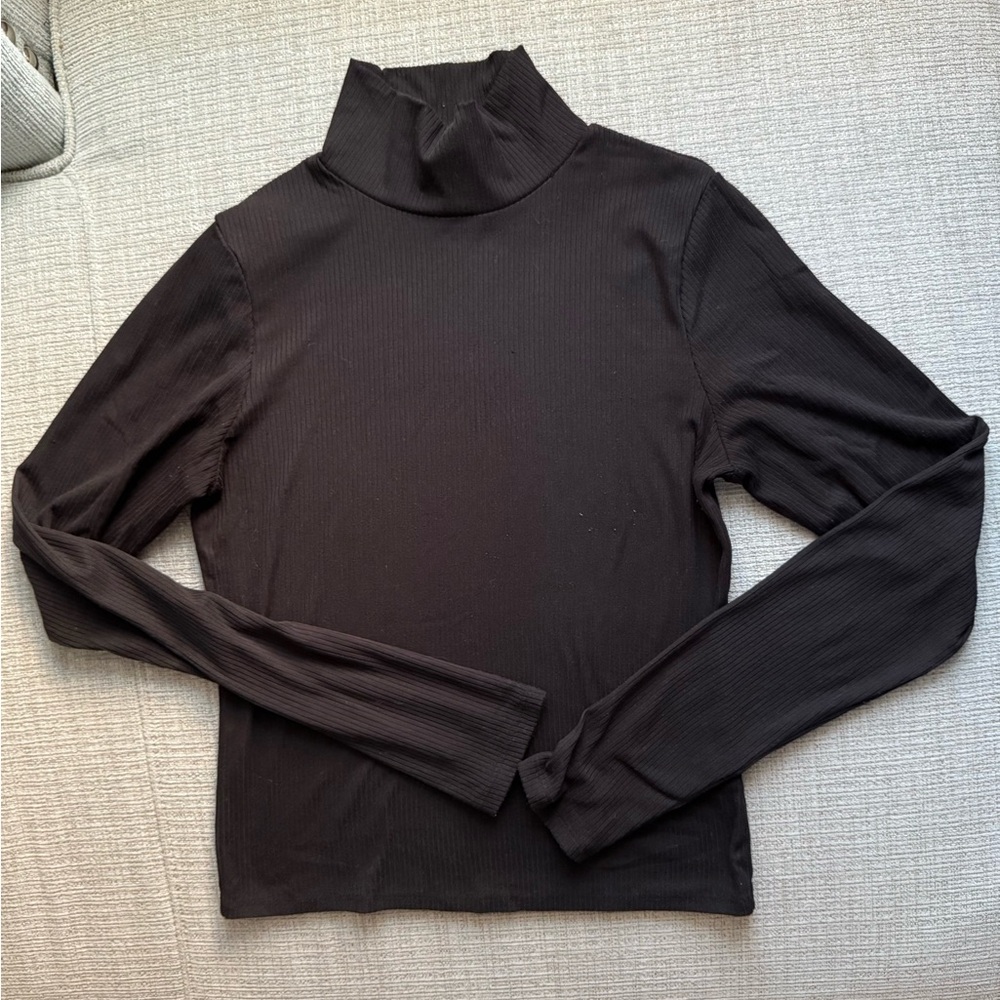 Francesca’s Ribbed Black Turtleneck